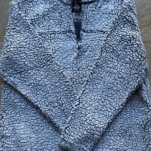 BoxerCraft Womens Sherpa Quarter Zip. Steely Gray